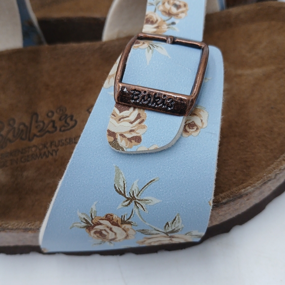 Birkenstock Blue Floral Sandals - Picture 9 of 16